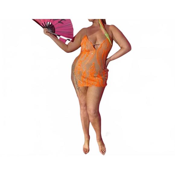 NEW GYV ME BODY pressure dress in sunset - Picture 1 of 3